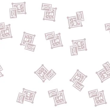 Nft assets glyph vector seamless pattern Stock Illustration