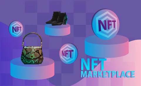 Nft banner 스톡 일러스트