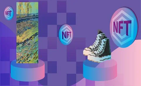Nft banner 스톡 일러스트