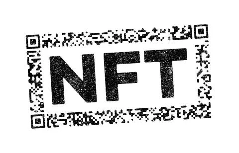 NFT in black ink stamp Stock Illustration