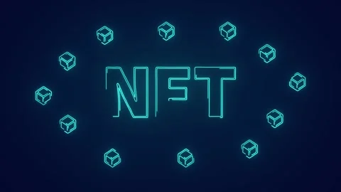 Nft blockchain technology animation Stock Footage 241162195