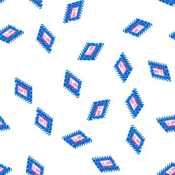 Nft code isometric icon seamless pattern Stock Illustration