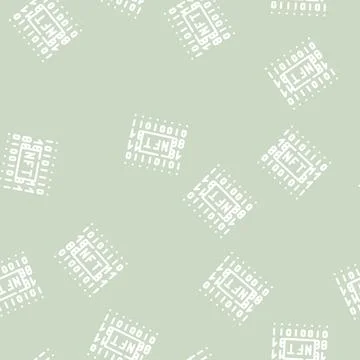 Nft code line vector seamless pattern Stock Illustration