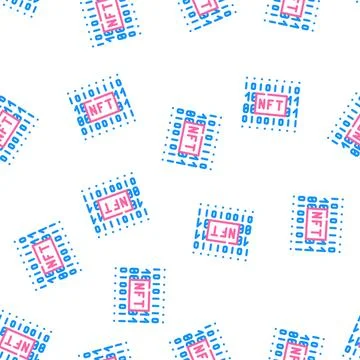 Nft code vector seamless pattern Stock Illustration