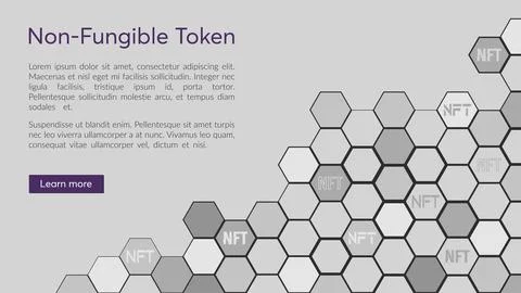 NFT concept, blockchain technology, cryptocurrency Illustrazione stock