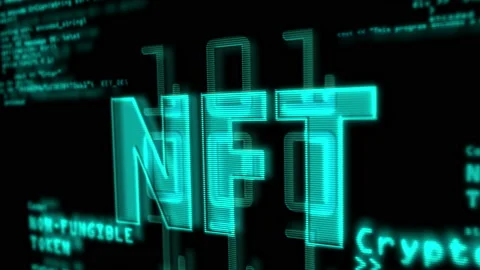 NFT Crypto Art symbol on datacenter server 動画素材 152466785