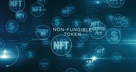 NFT Crypto Art symbols loop 스톡 동영상 152465831
