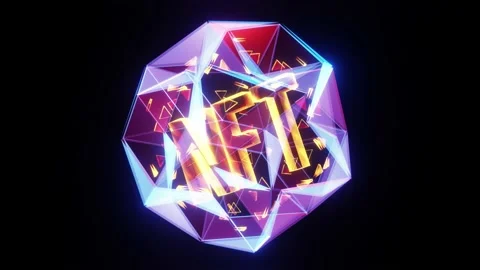 NFT in the crystal sphere 4K Stock Footage 157350236