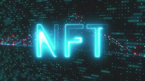 Nft data technology Illustrazione stock
