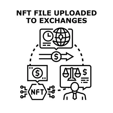Nft digital assets global trading legal regulation Stock Illustration