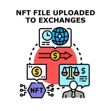 Nft digital assets global trading legal regulation Stock Illustration