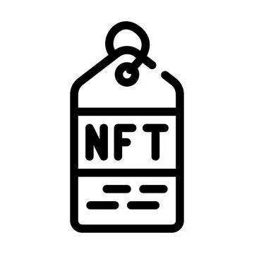 Nft label line icon vector illustration 스톡 일러스트