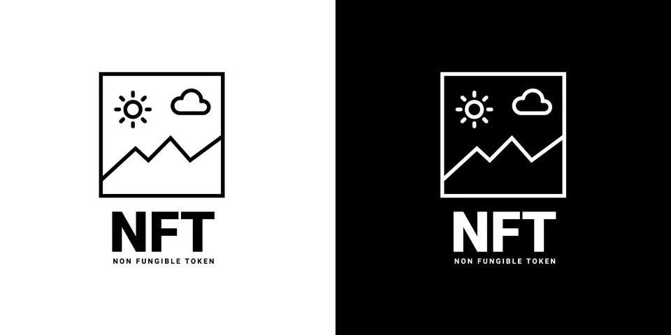 Nft logo icon. Vector nft artwork picture sign Stock Illustration