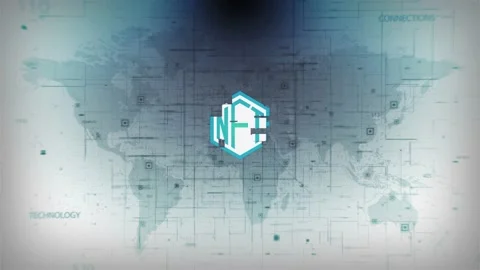 NFT LOGO tech Video stock 201151434