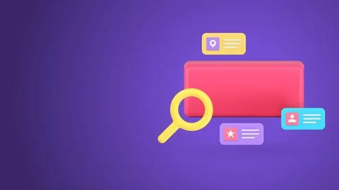 NFT media file management library searching image video in digital database 3 Illustrazione stock