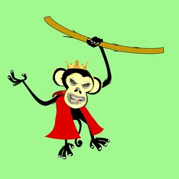 NFT Monkey with expressions Stock Illustration