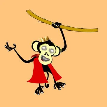 NFT Monkey with face expressions Illustrazione stock