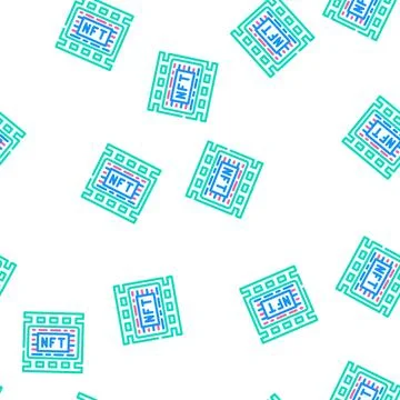 Nft movies vector seamless pattern Stock Illustration