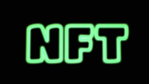 NFT neon green Stock Footage 217923097
