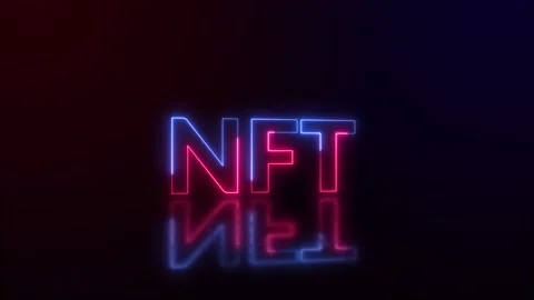 NFT neon text animation Vídeos de archivo 196203481