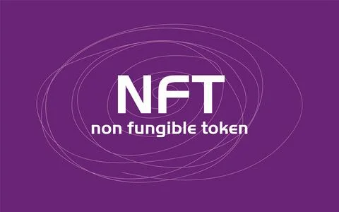 NFT non fundable token concept of blockchain cryptocurrency trading. Online イラスト素材