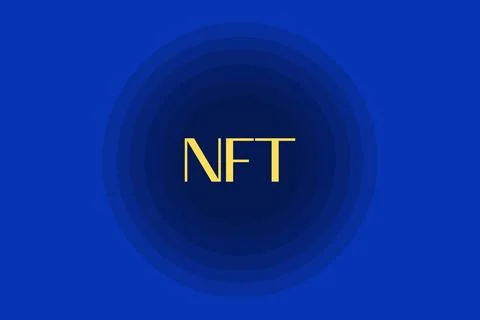 NFT nonfungible token vector background Stock Illustration