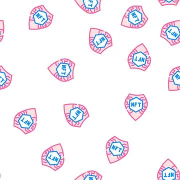 Nft shield vector seamless pattern 库存插图