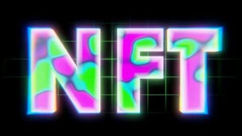 Nft Text Animation Background Stock Footage 220795891