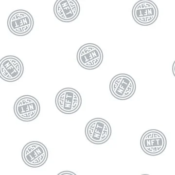 Nft token glyph vector seamless pattern 库存插图