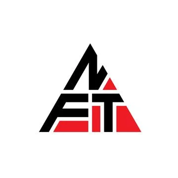 NFT triangle letter logo design with triangle shape. NFT triangle logo desi.. Stock Illustration