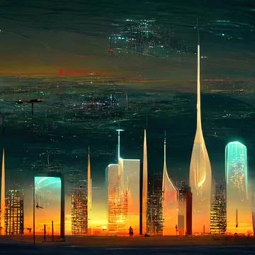 NFT virtual land is an own-able area of digital land on a metaverse platform, Illustrazione stock