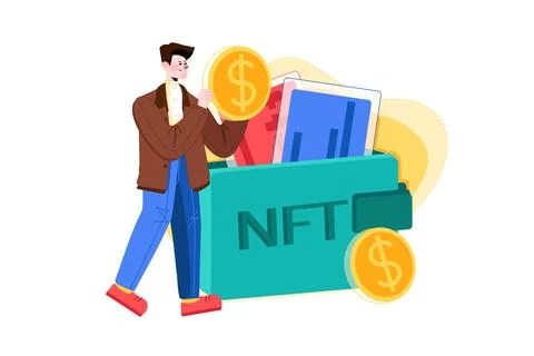 NFT wallet Stock Illustration