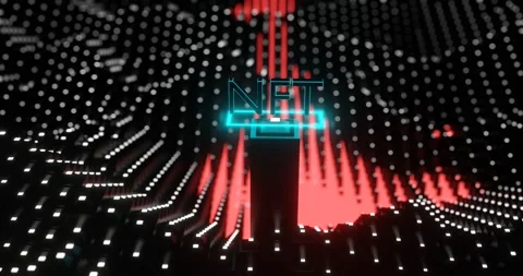 NFT Wavy BW and Red liquid looping animation Vidéo 168186826