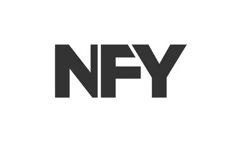 NFY logo design template with strong and modern bold text. Initial based ve.. Stock Illustration