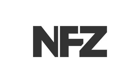 NFZ logo design template with strong and modern bold text. Initial based ve.. Stock Illustration