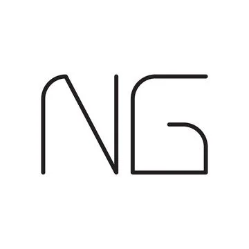 Ng initial letter vector logo icon Stock-Illustration