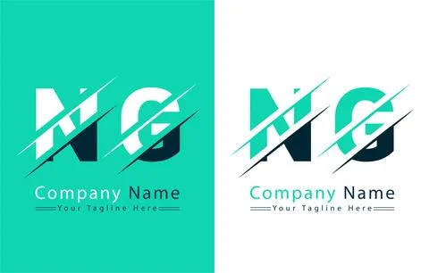 NG Letter Logo Design Template. Vector Logo Illustration Stock Illustration