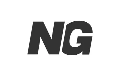 NG Techno Editable Font Logo For Corporate Branding. Bold, Futuristic Desig.. Stock Illustration