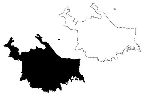 Ngabe-Bugle Comarca Province (Republic of Panama, Provinces of Panama) map ve Stock Illustration
