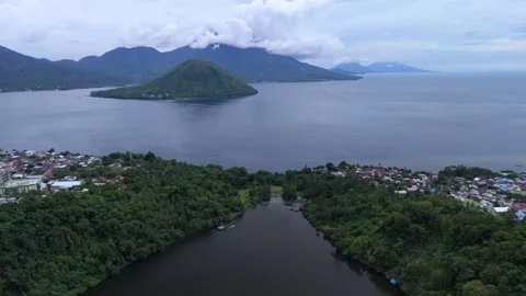 Ngade Lake, Ternate Clip 2 Stock Footage 300866473