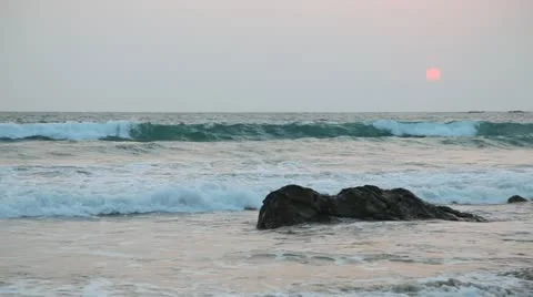 Ngapali beach sunset, Myanmar Stockbeeldmateriaal 11133253