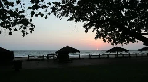 Ngapali beach sunset, Myanmar 库存影片 11133268