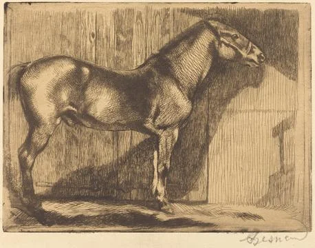 Nga,UK,16th-19th c.Albert Besnard, Pony (Le poney), 1892 Stock Photos
