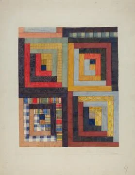 Nga,UK,16th-19th c.Cora Parker, Patchwork Quilt, 1935 1942 Stock Photos