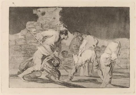 Nga,UK,16th-19th c.Francisco de Goya, Disparate furioso (Furious Folly), in or a Stock Photos