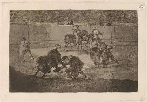 Nga,UK,16th-19th c.Francisco de Goya, Pepe Illo haciendo el recorte al toro (Pep Stock Photos