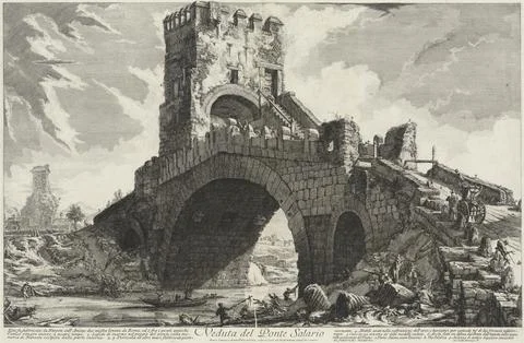 Nga,UK,16th-19th c.Giovanni Battista Piranesi, Veduta del Ponte Salario, 1756 17 Stock Photos