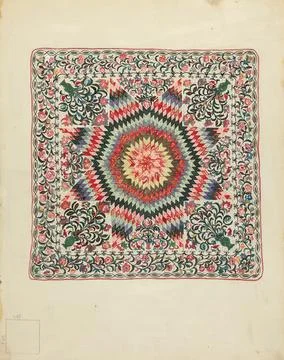 Nga,UK,16th-19th c.Irene Schaefer, Patchwork and Applique Quilt, 1935 1942 Stock Photos