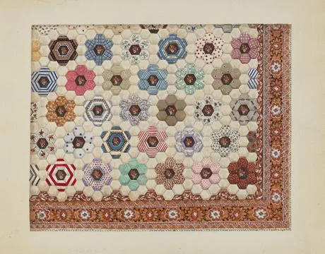Nga,UK,16th-19th c.Irene Schaefer, Patchwork Quilt, c 1936 Fotos de archivo