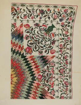 Nga,UK,16th-19th c.Mary Berner, Patchwork and Applique Quilt, 1935 1942 Stock Photos